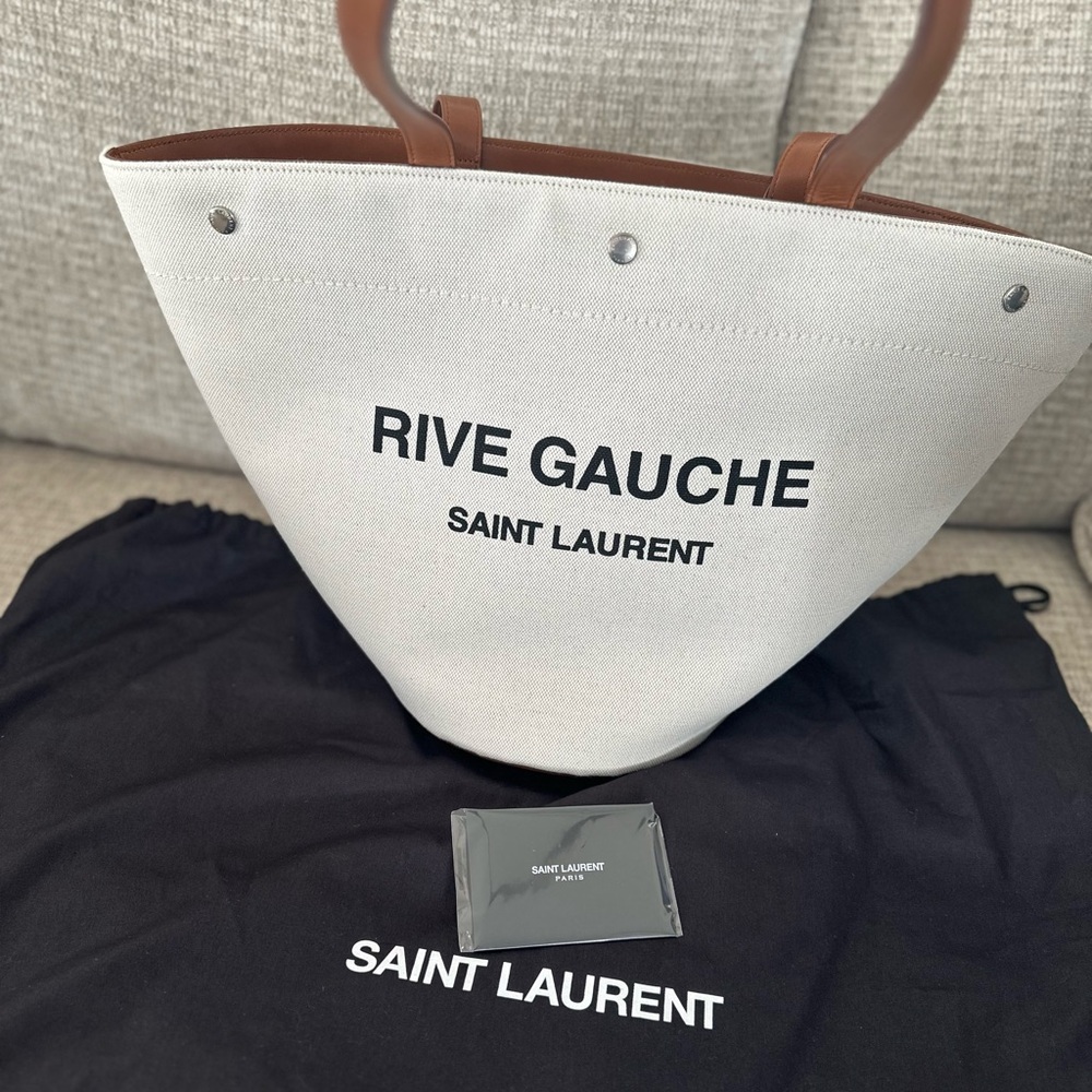 Saint Laurent Canvas Tote - Neutral
